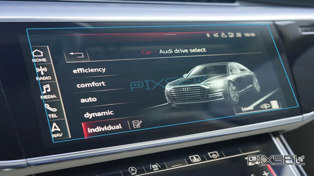 Verre protecteur Pixsel sur le moniteur AUDI A8 / S8 - 12.1“ 2018 - 2023