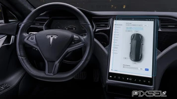 Beschermglas Pixsel Op de monitor TESLA MODEL X - 16.8“ 2015 -